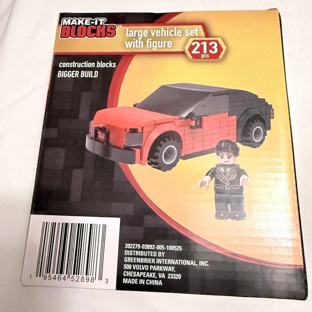 2PACK Make-It Blocks Large Vehicle Kids Green & Red NEW Building Bricks‎